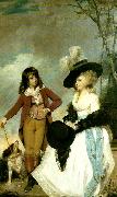 Sir Joshua Reynolds miss gideon and her brother, william painting